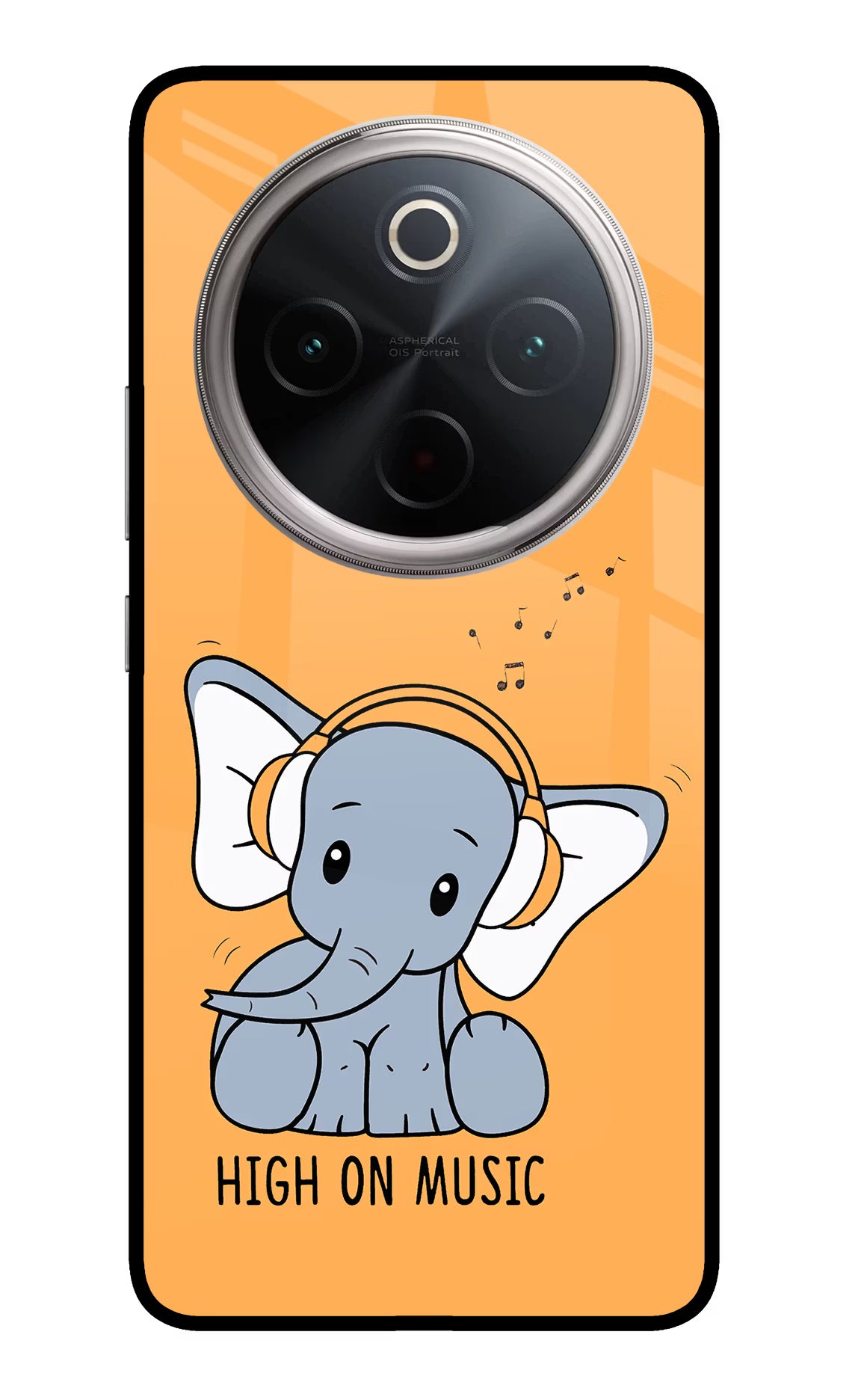 High On Music Vivo T4 5G Glass Case Back Cover by Casekaro