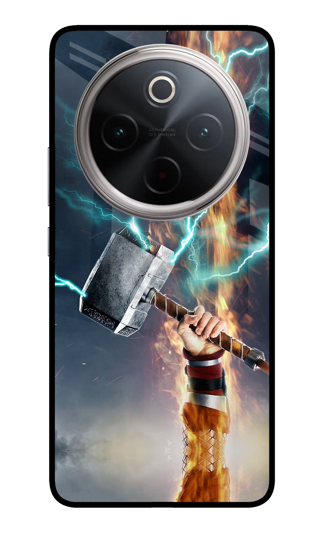 Thor Hammer Mjolnir Vivo T4 5G Glass Case Back Cover by Casekaro