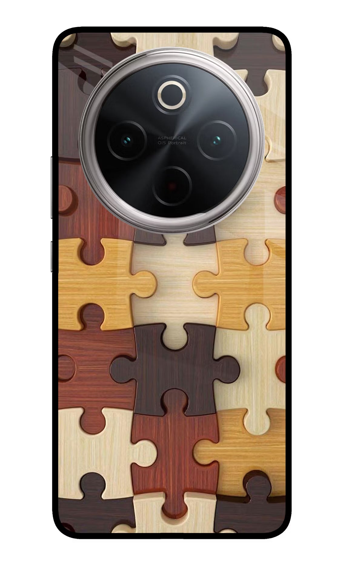 Wooden Puzzle Vivo T4 5G Glass Case