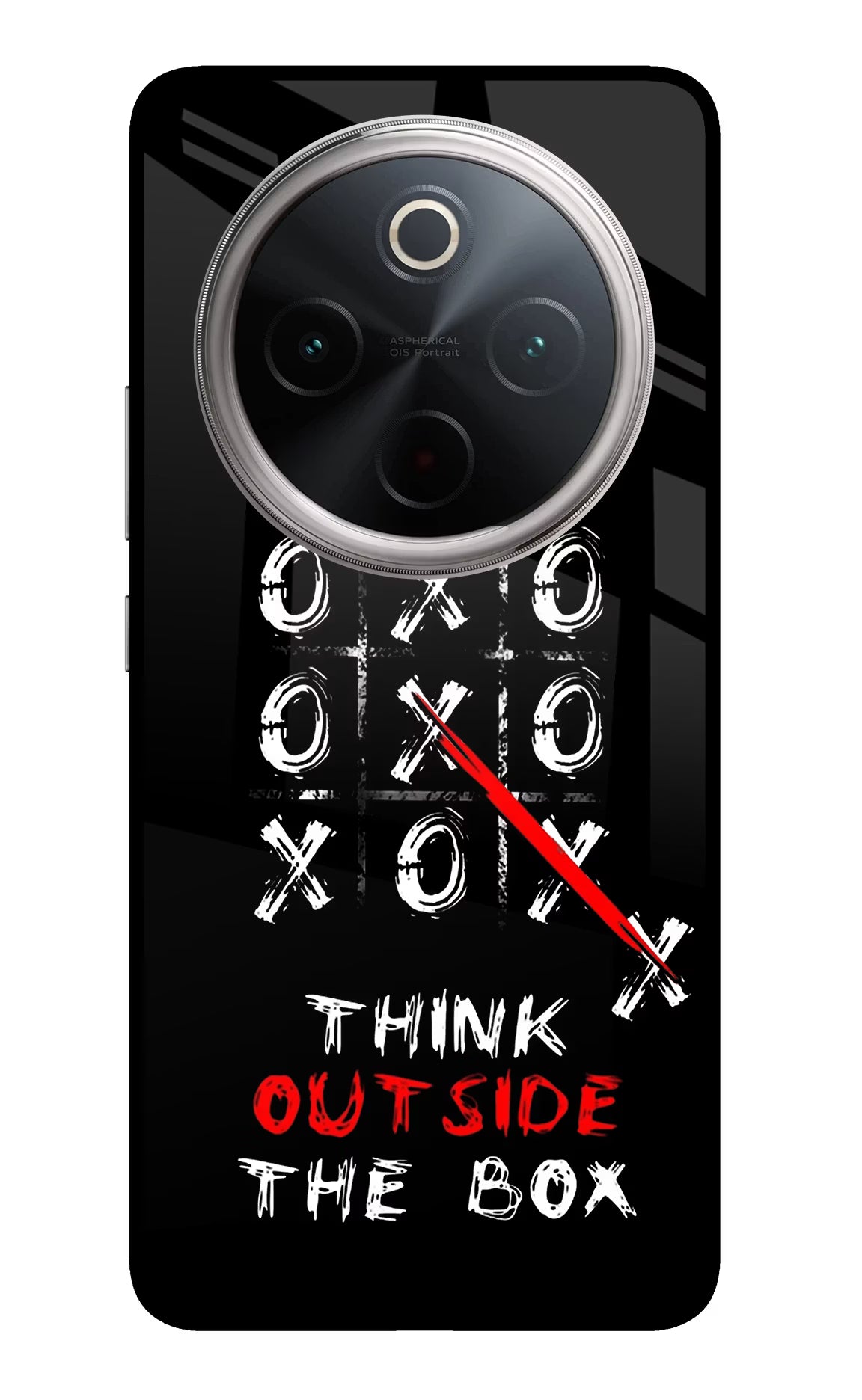 Think out of the BOX Vivo T4 5G Glass Case Back Cover by Casekaro