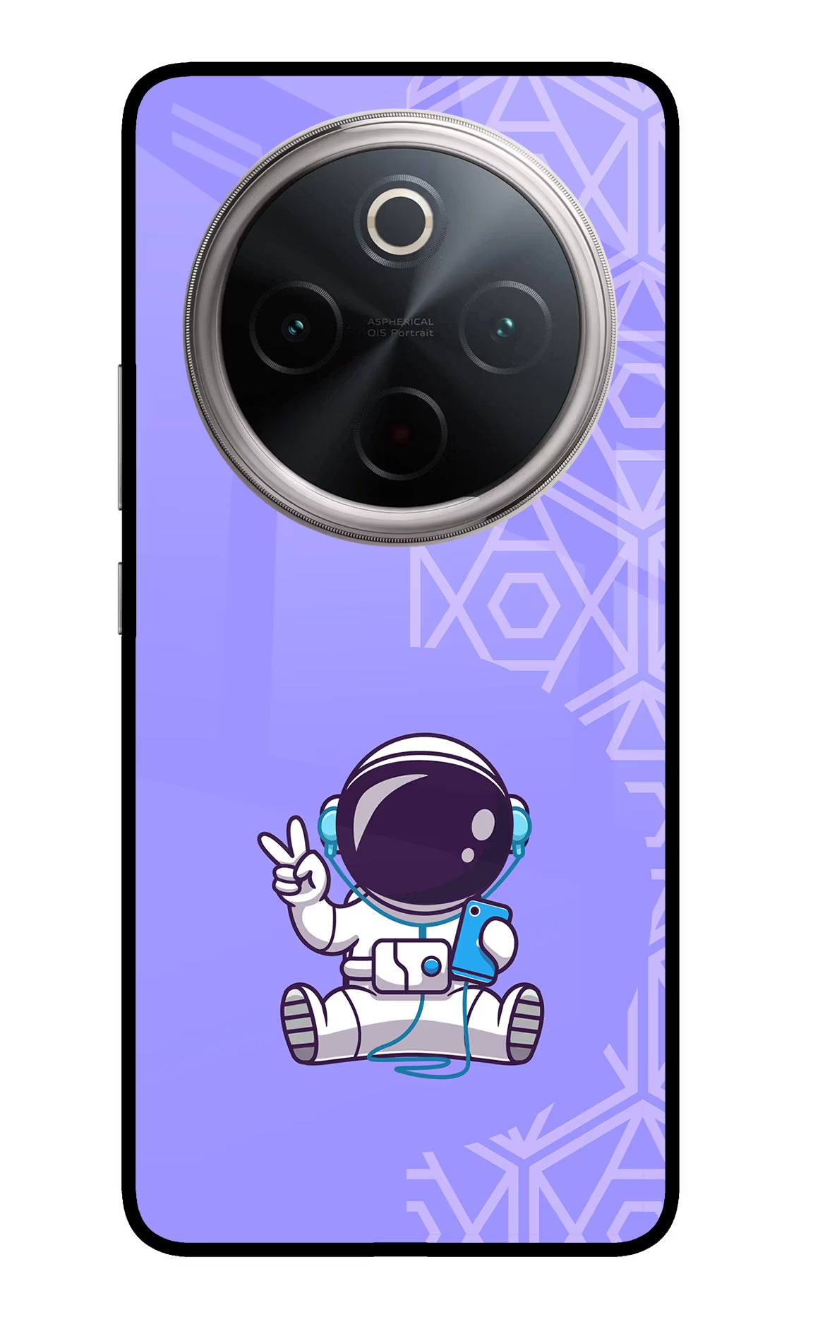 Cute Astronaut Chilling Vivo T4 5G Glass Case