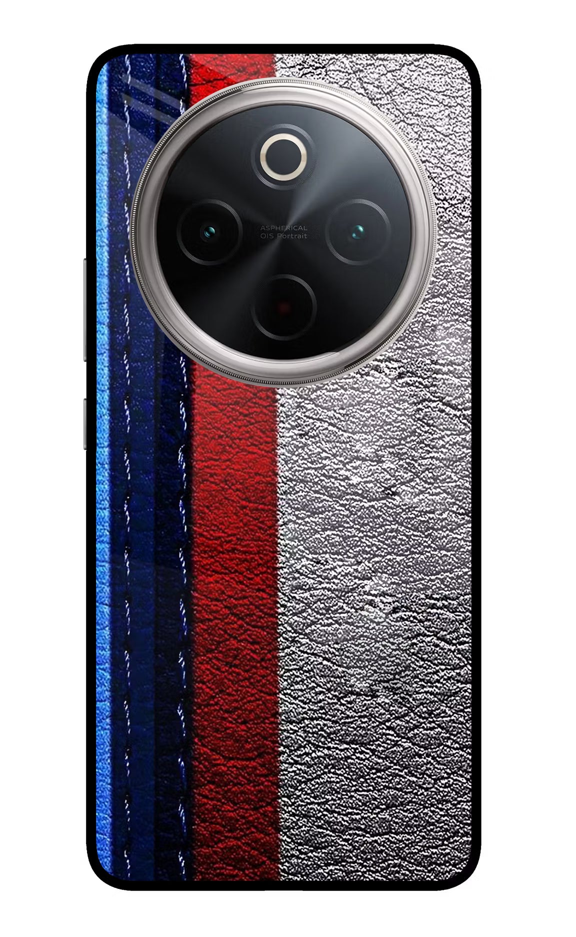 BMW Stripes Vivo T4 5G Glass Case Back Cover by Casekaro