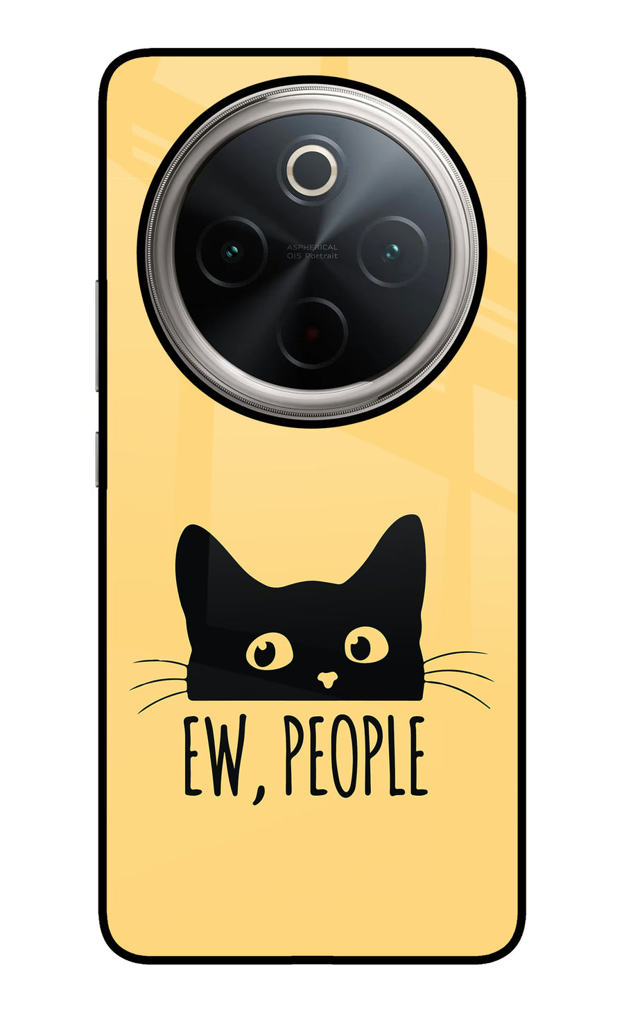 Ew People Catitude Vivo T4 5G Back Cover, Glass case