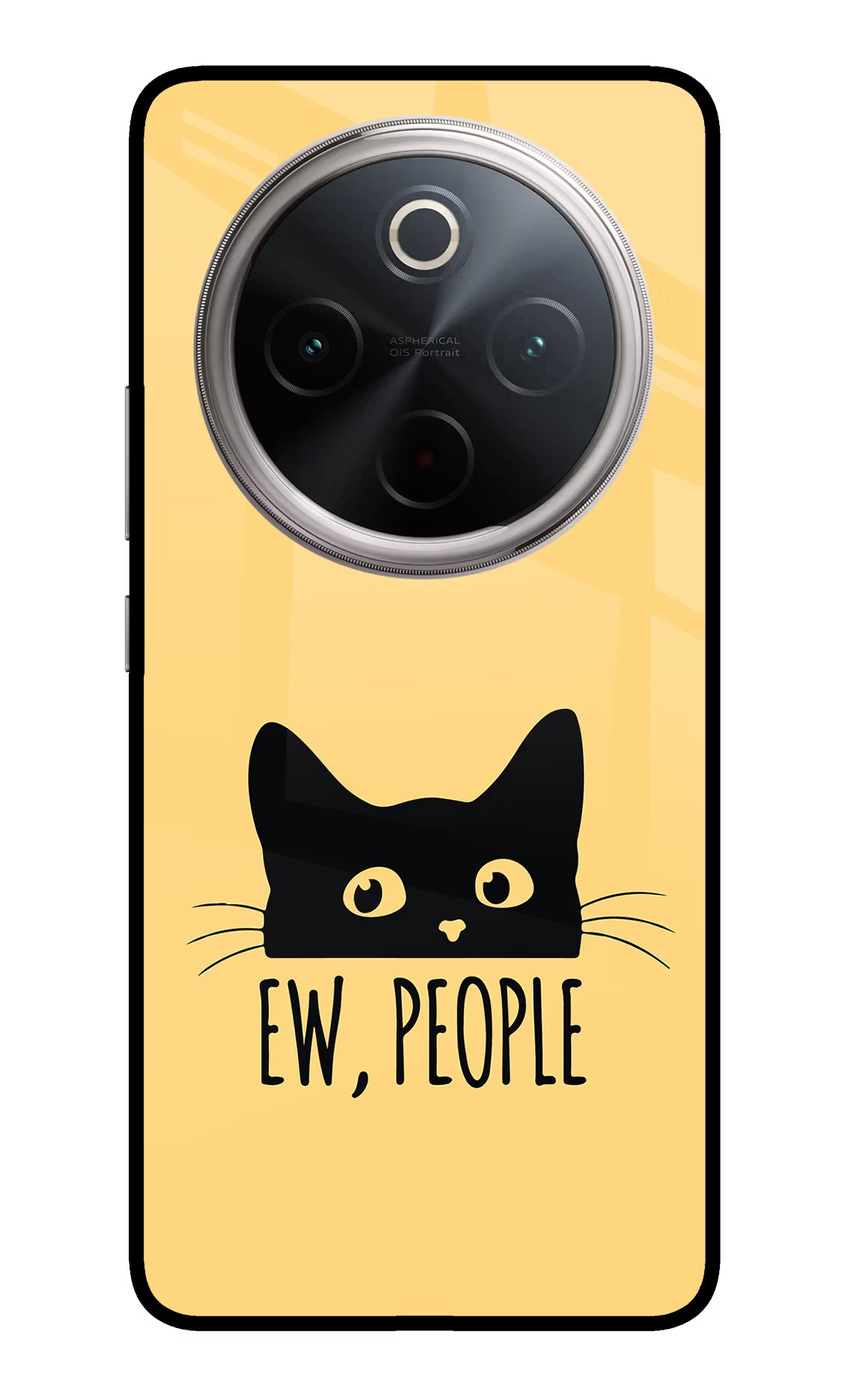 Ew People Catitude Vivo T4 5G Glass Case Back Cover by Casekaro