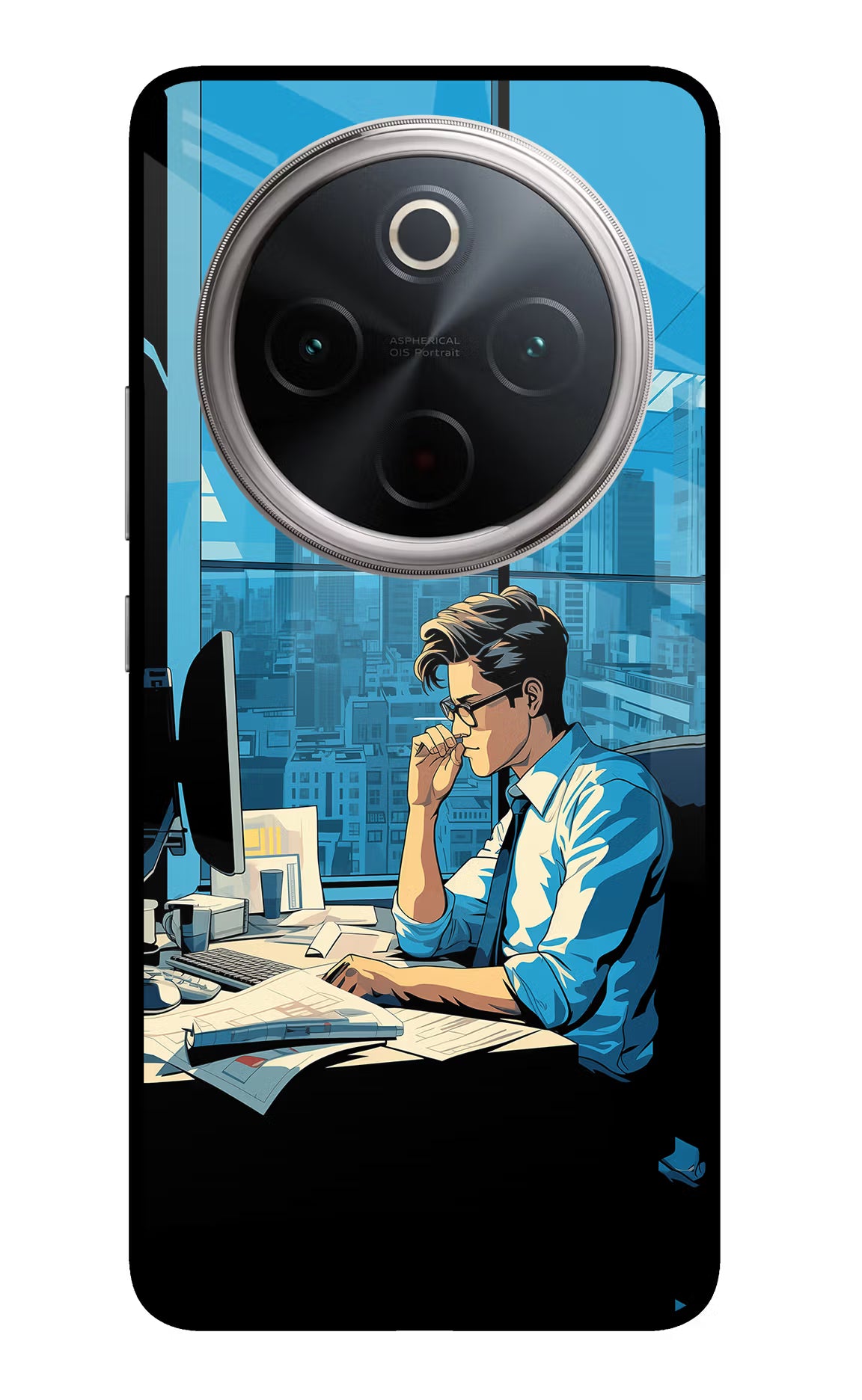 Focused Hustler (AI Generated) Vivo T4 5G Glass Case Back Cover by Casekaro