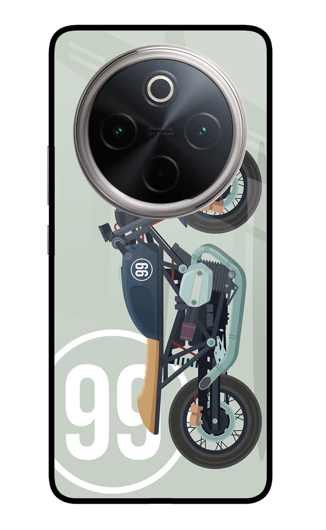 Classic Cafe Racer 99 Vivo T4 5G Glass Case Back Cover by Casekaro
