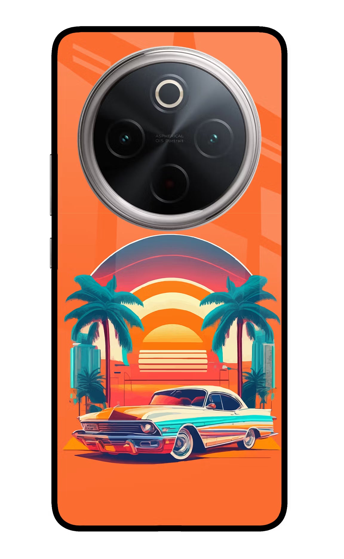 Palm Drive 80s Vivo T4 5G Glass Case