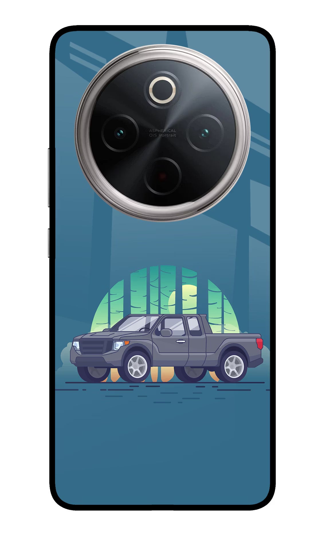 Retro Garage Vibe Vivo T4 5G Glass Case Back Cover by Casekaro
