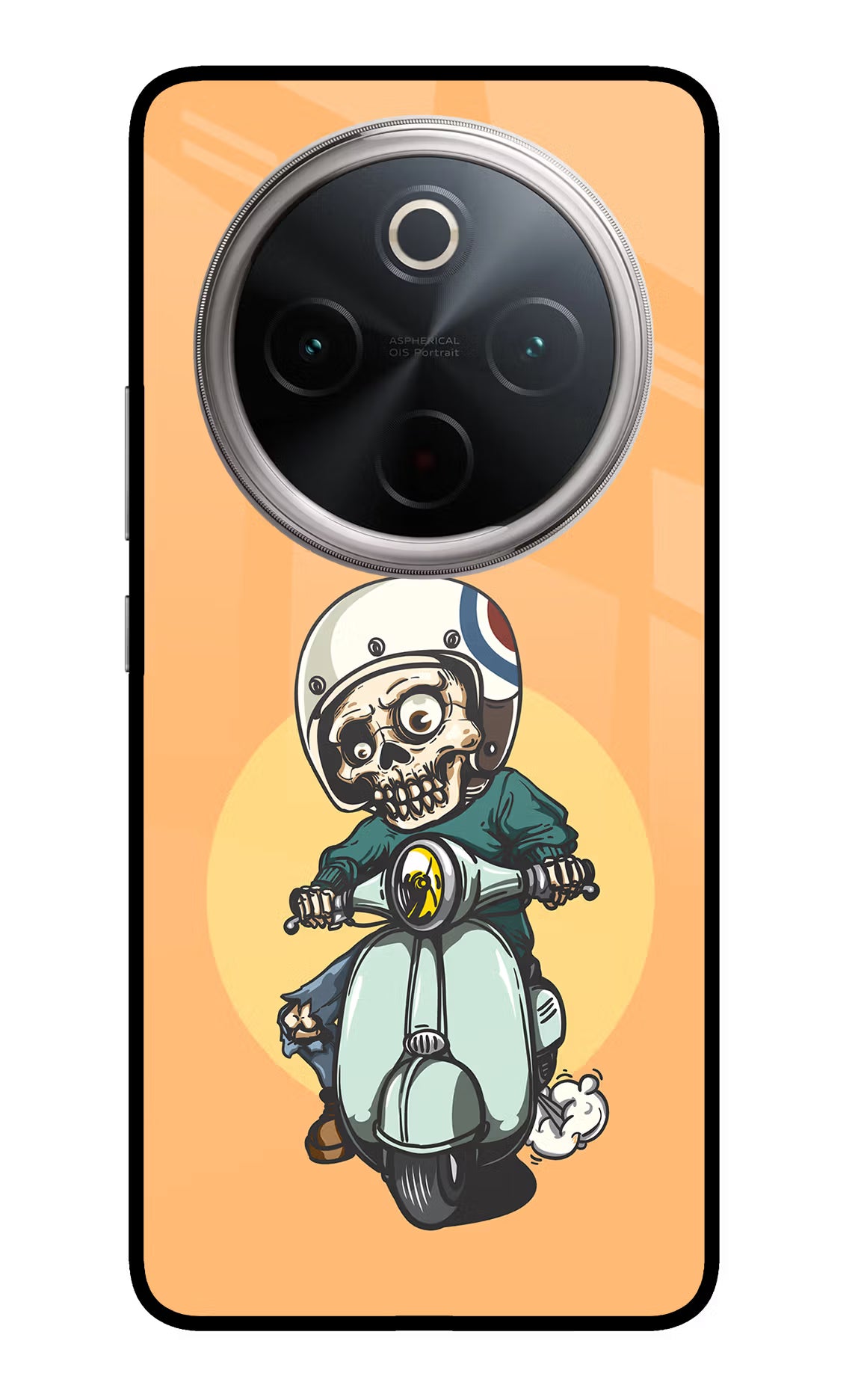 Undead Biker Vivo T4 5G Glass Case Back Cover by Casekaro