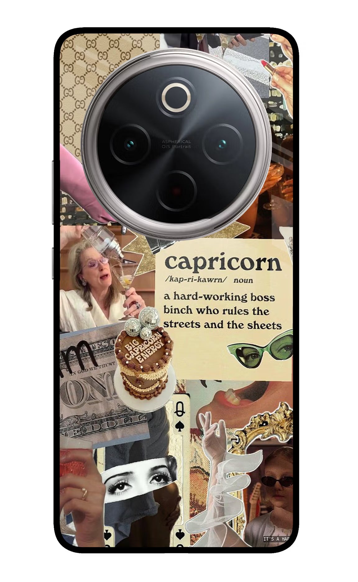 Capricorn Zodiac Vivo T4 5G Glass Case Back Cover by Casekaro