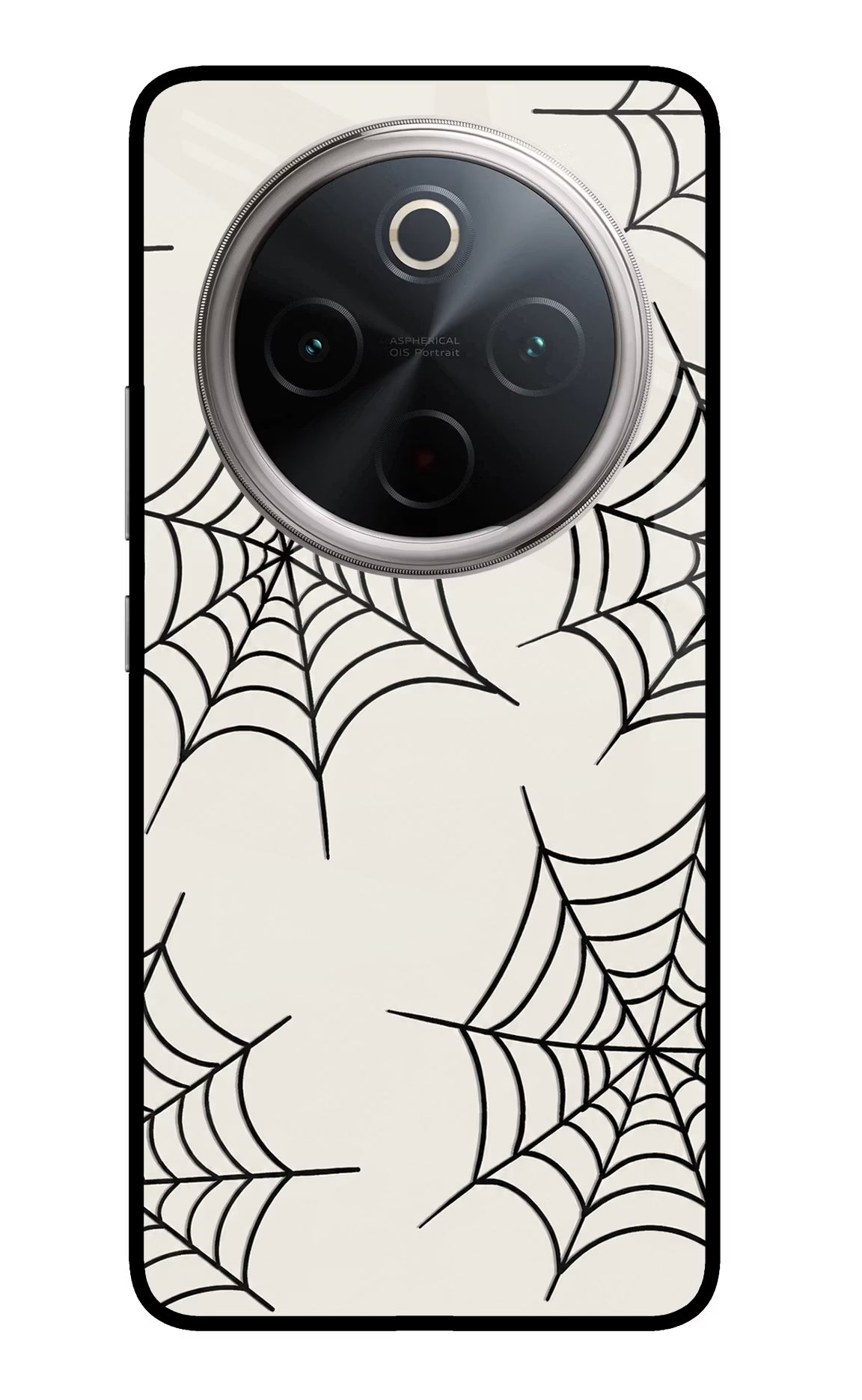 Spider Web Vivo T4 5G Glass Case Back Cover by Casekaro