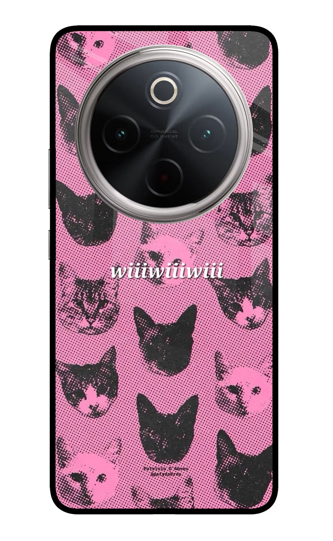 Pink Cats Vivo T4 5G Glass Case Back Cover by Casekaro
