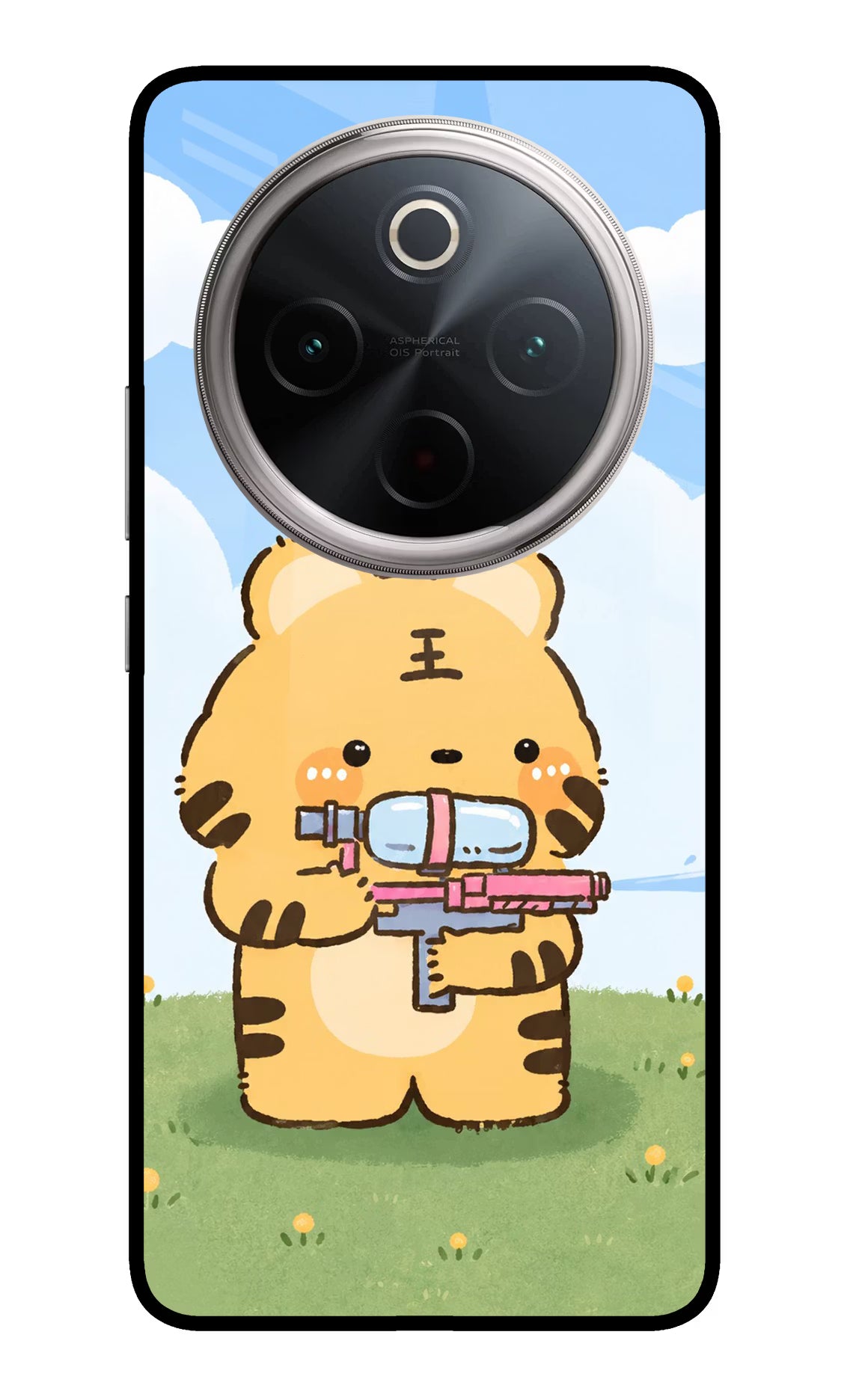 Tiger Treat Vivo T4 5G Glass Case Back Cover by Casekaro
