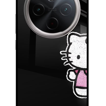 Kitty Charm Vivo T4 5G Glass Case Back Cover by Casekaro