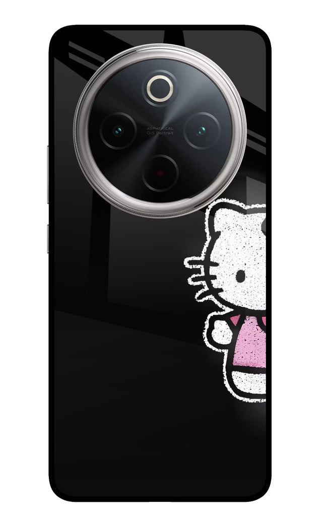 Kitty Charm Vivo T4 5G Glass Case Back Cover by Casekaro