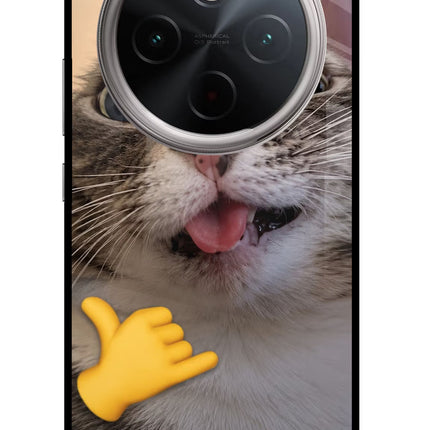 Silly Cat Call Vivo T4 5G Glass Case Back Cover by Casekaro