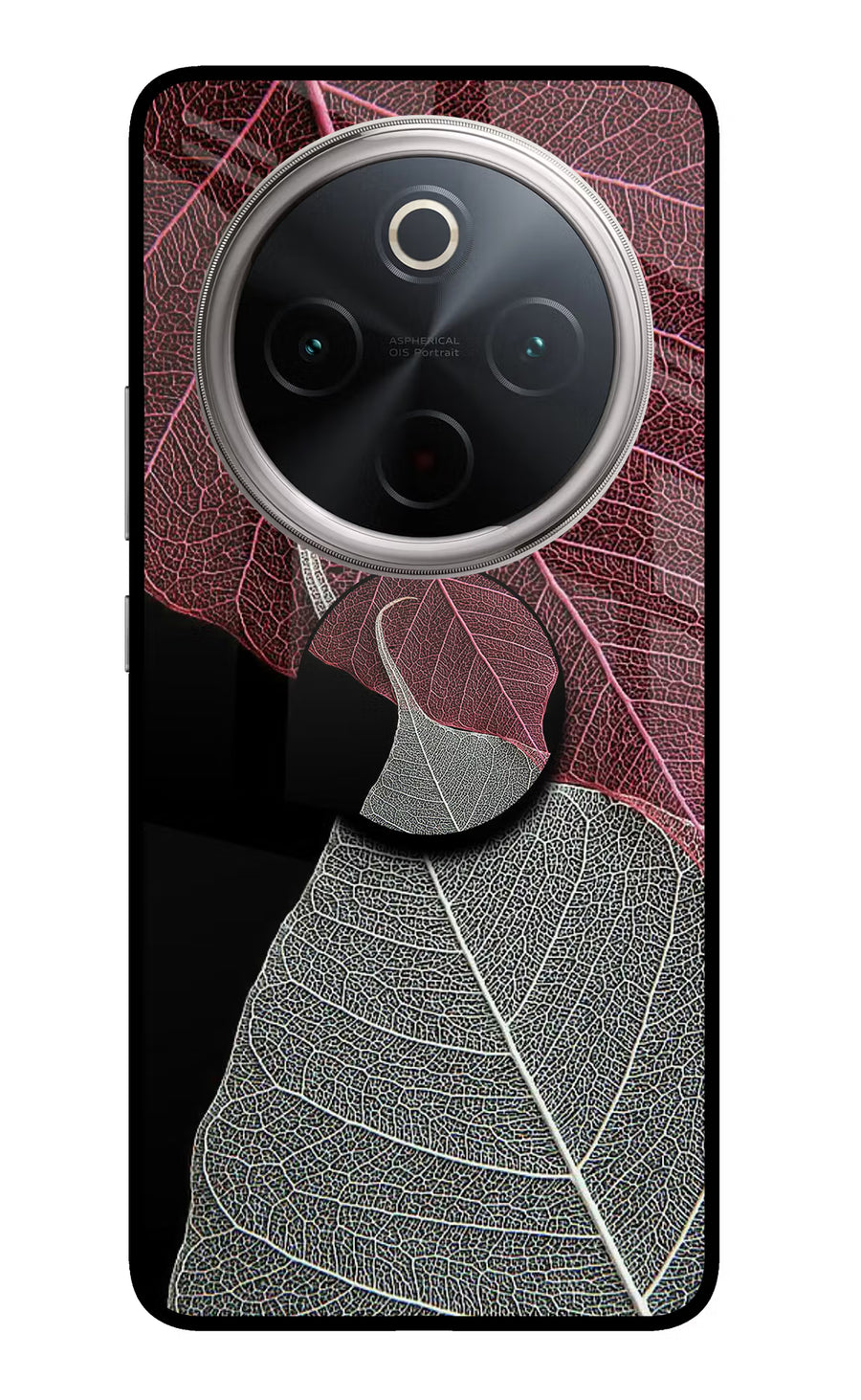 Leaf Pattern Vivo T4 5G Pop Case, Glass case