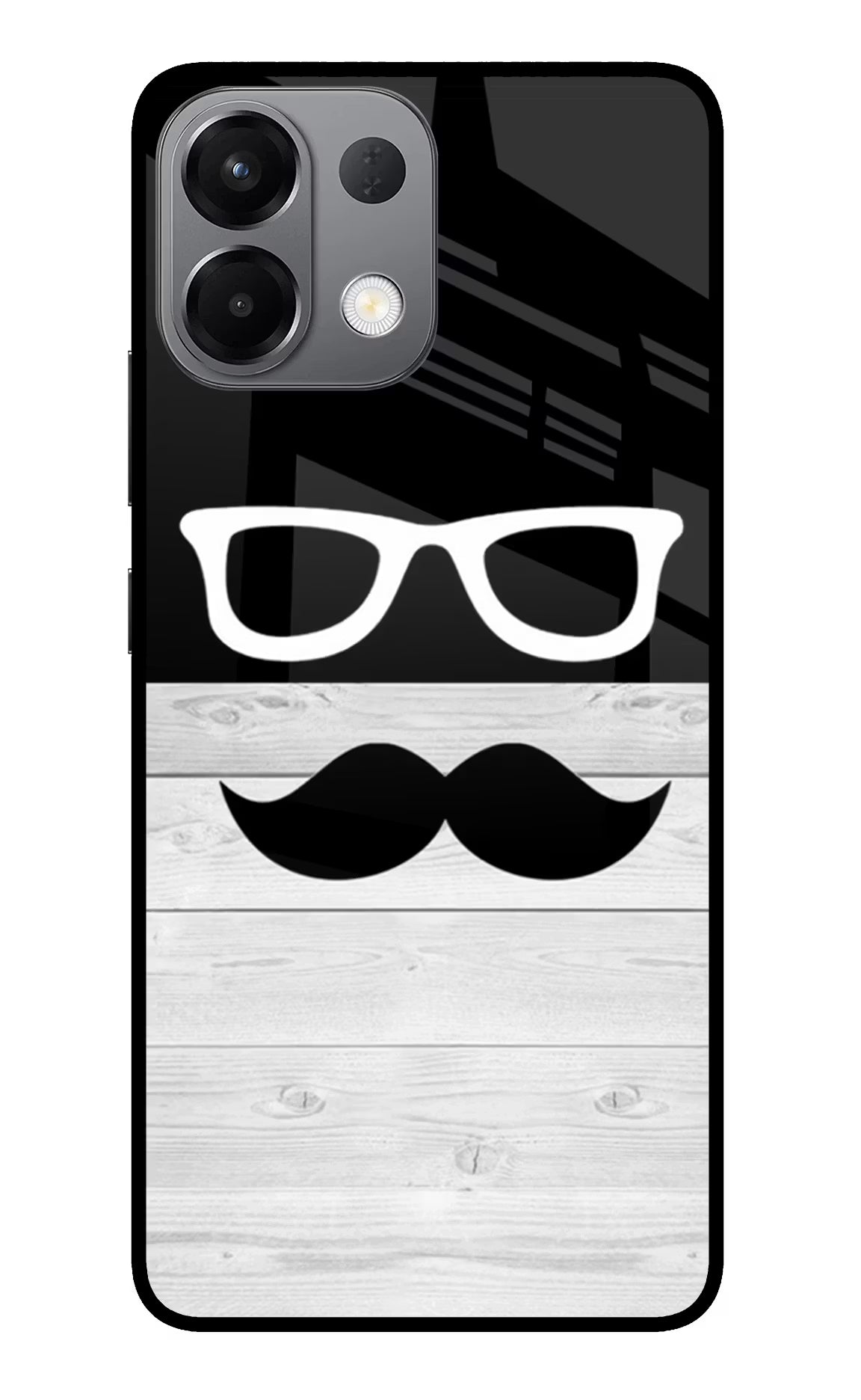 Mustache Oppo K13 5G Glass Case Back Cover by Casekaro