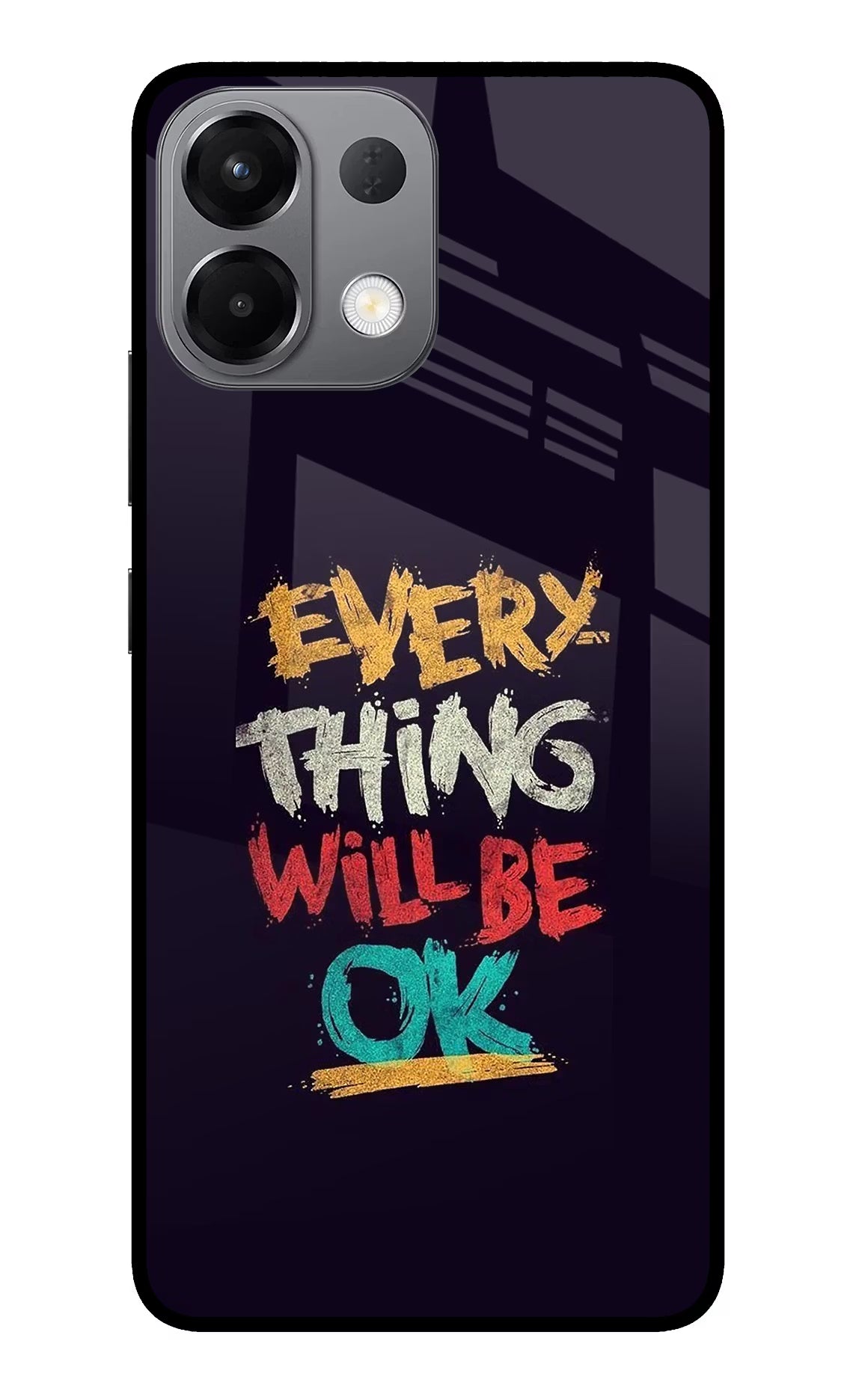 Everything Will Be Ok Oppo K13 5G Glass Case Back Cover by Casekaro