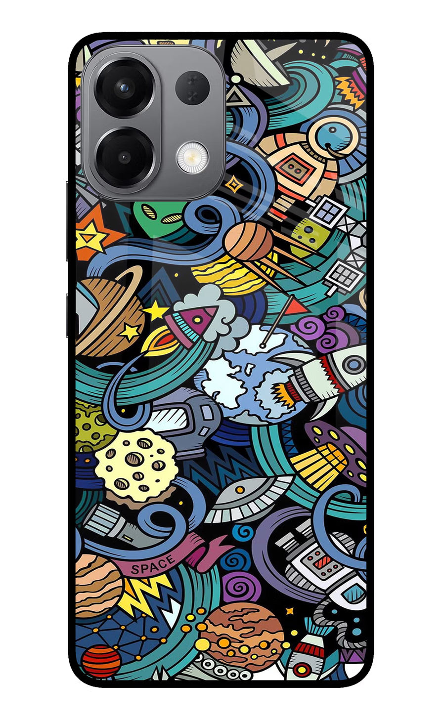 Space Abstract Oppo K13 5G Back Cover, Glass case