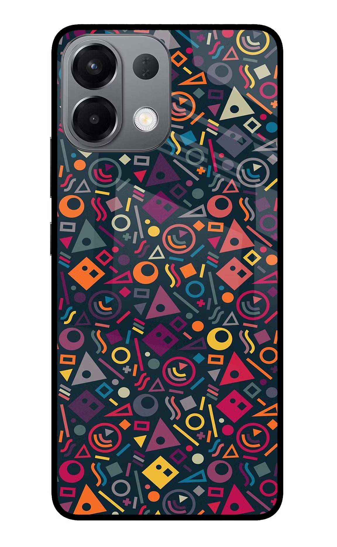 Geometric Abstract Oppo K13 5G Glass Case Back Cover by Casekaro