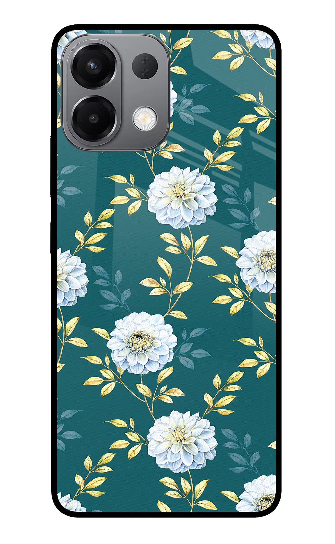 Flowers Oppo K13 5G Glass Case Back Cover by Casekaro