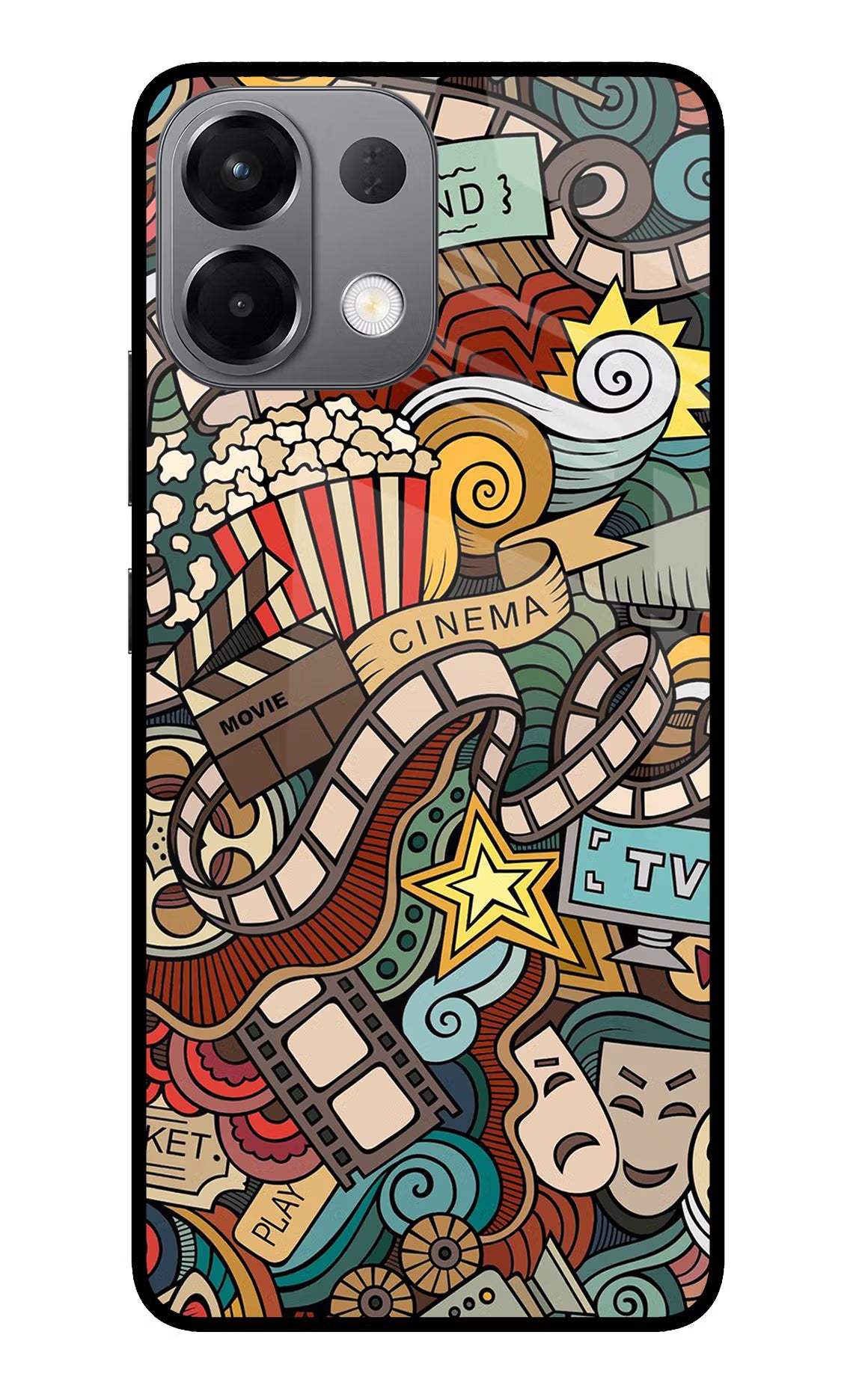 Cinema Abstract Oppo K13 5G Glass Case Back Cover by Casekaro