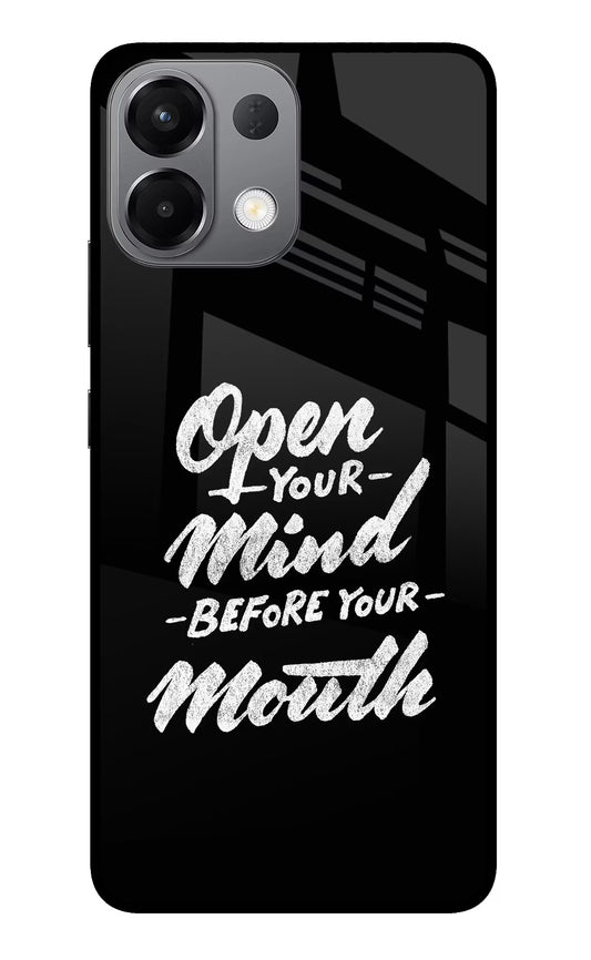 Open Your Mind Before Your Mouth Oppo K13 5G Glass Case