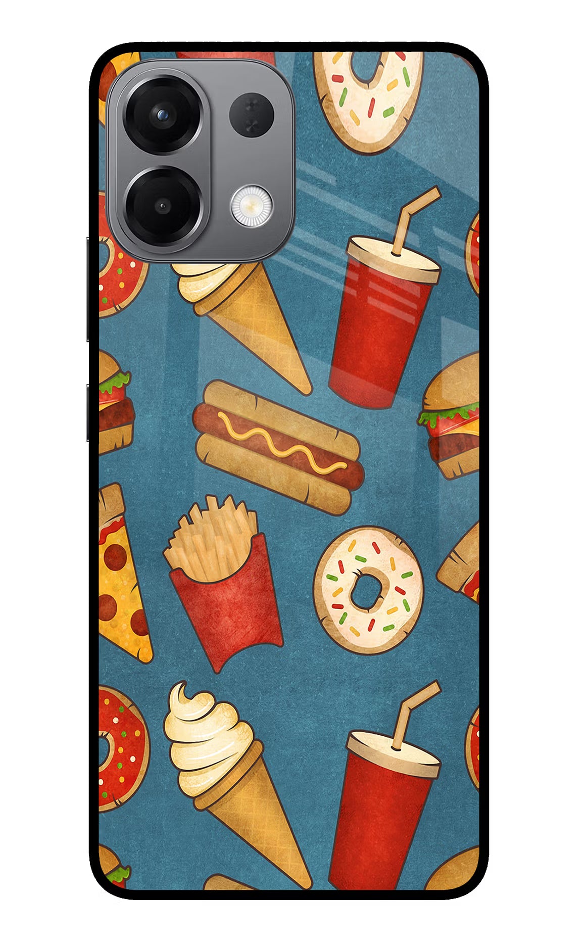 Foodie Oppo K13 5G Glass Case Back Cover by Casekaro