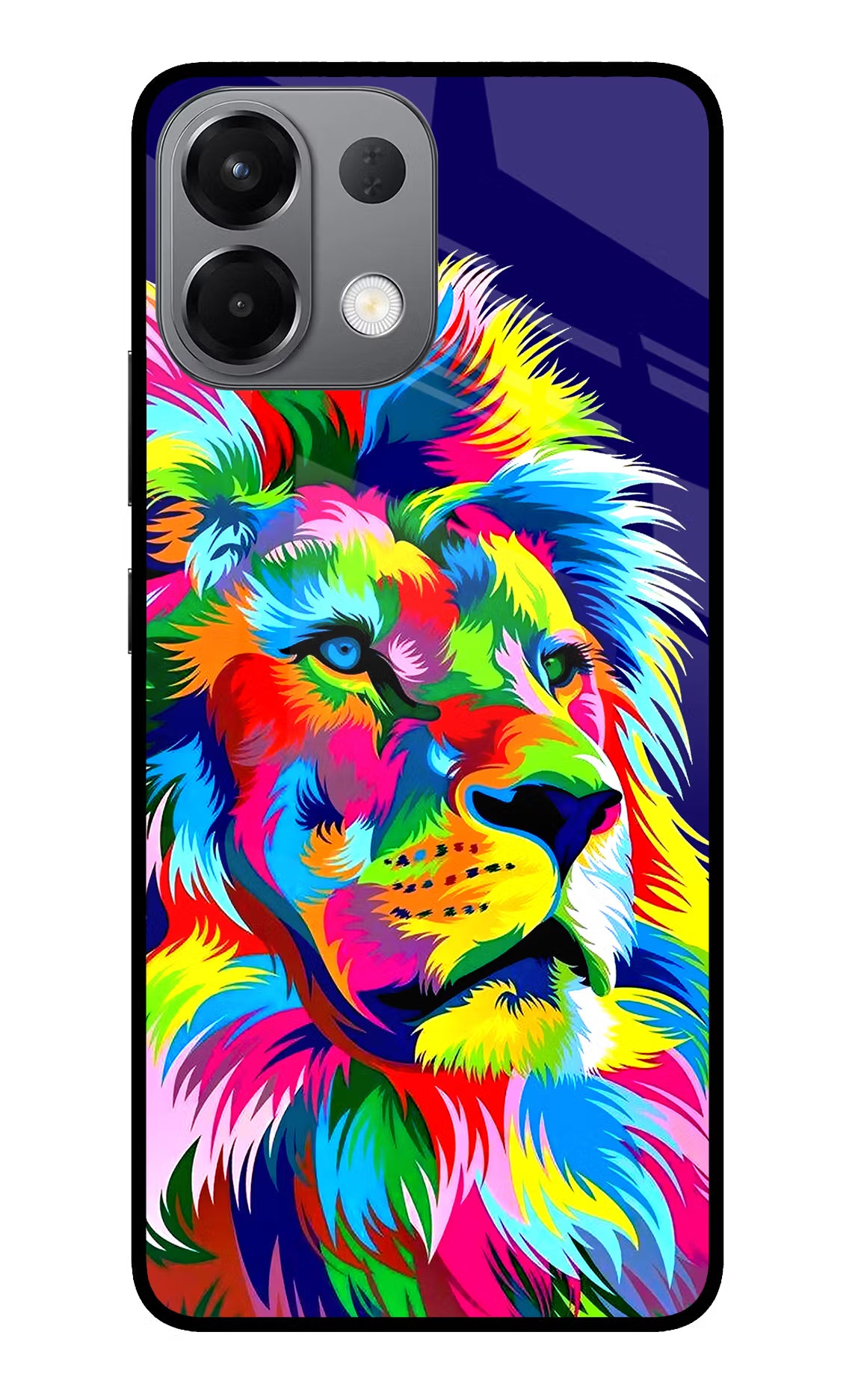 Vector Art Lion Oppo K13 5G Glass Case Back Cover by Casekaro