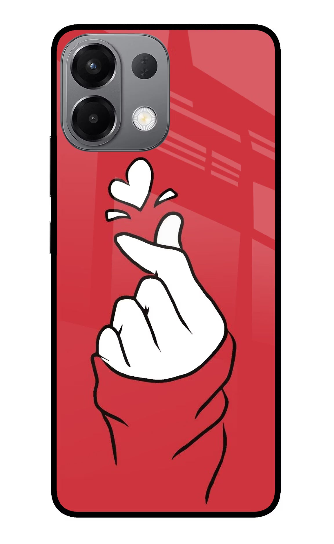 Korean Love Sign Oppo K13 5G Glass Case Back Cover by Casekaro