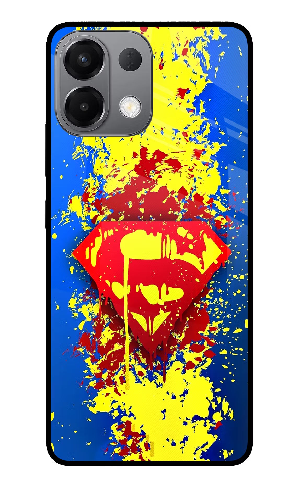 Superman logo Oppo K13 5G Glass Case Back Cover by Casekaro