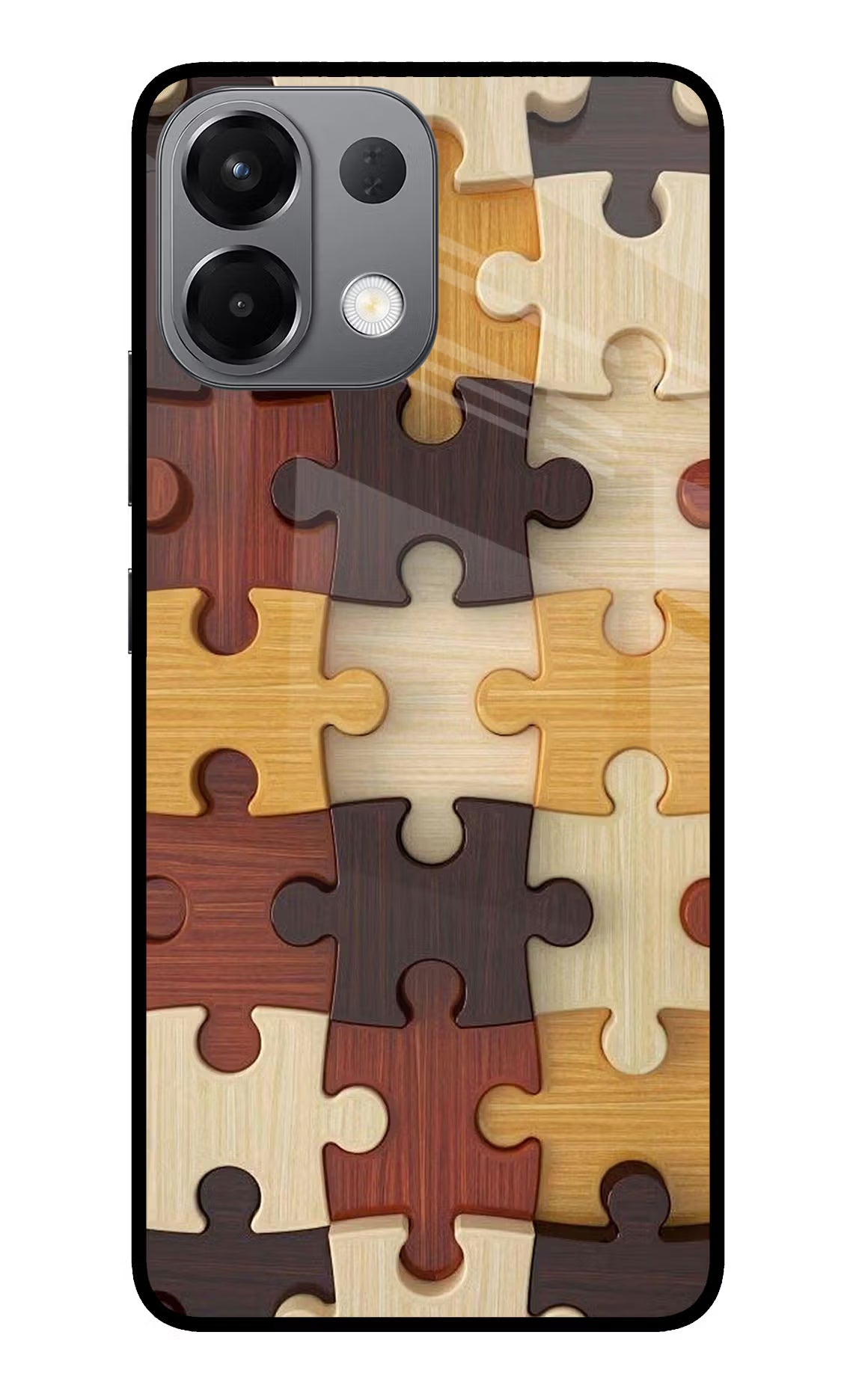 Wooden Puzzle Oppo K13 5G Glass Case