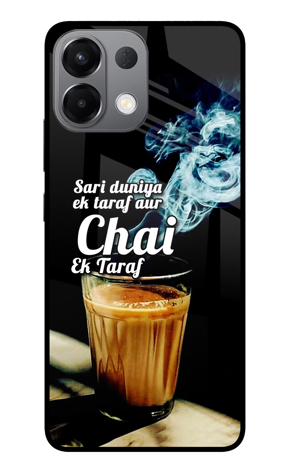 Chai Ek Taraf Quote Oppo K13 5G Glass Case Back Cover by Casekaro