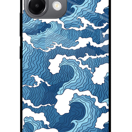 Blue Waves Oppo K13 5G Glass Case Back Cover by Casekaro