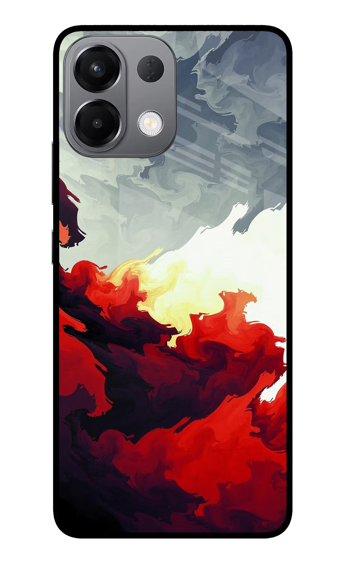Fire Cloud Oppo K13 5G Glass Case Back Cover by Casekaro