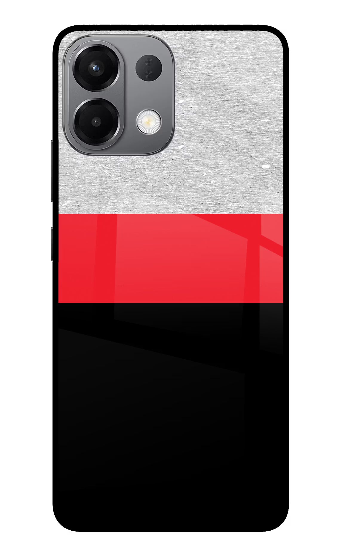 Tri Color Pattern Oppo K13 5G Glass Case Back Cover by Casekaro