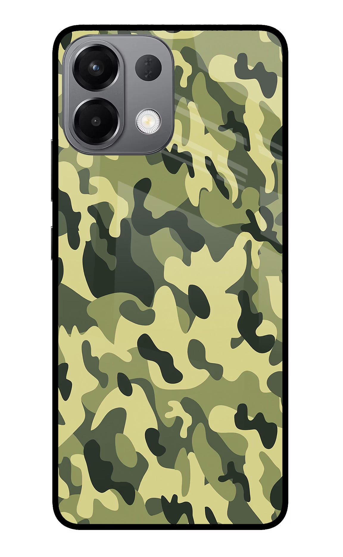 Camouflage Oppo K13 5G Glass Case Back Cover by Casekaro
