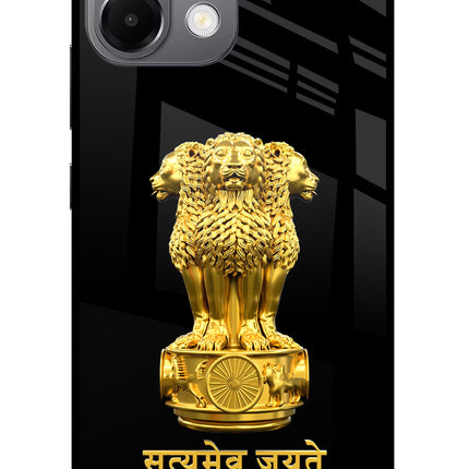 Satyamev Jayate Golden Oppo K13 5G Glass Case Back Cover by Casekaro