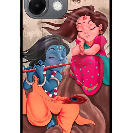 Radhe Krishna Oppo K13 5G Glass Case Back Cover by Casekaro