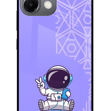 Cute Astronaut Chilling Oppo K13 5G Glass Case Back Cover by Casekaro