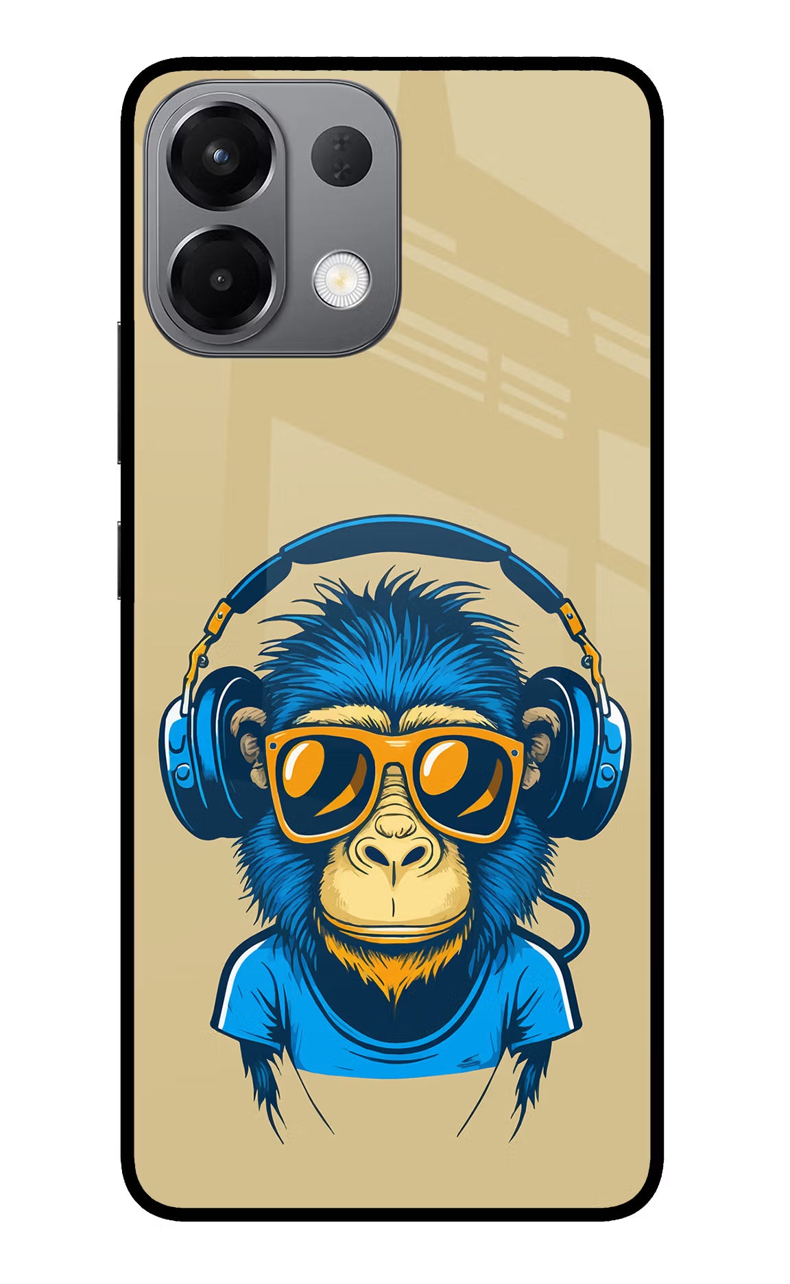 Monkey Headphone Oppo K13 5G Glass Case Back Cover by Casekaro
