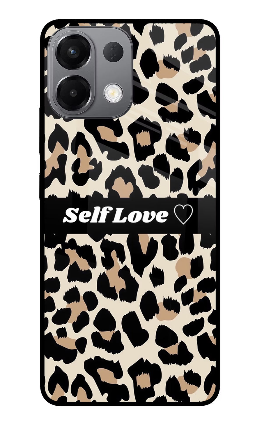 Leopard Print Self Love Oppo K13 5G Back Cover, Glass case