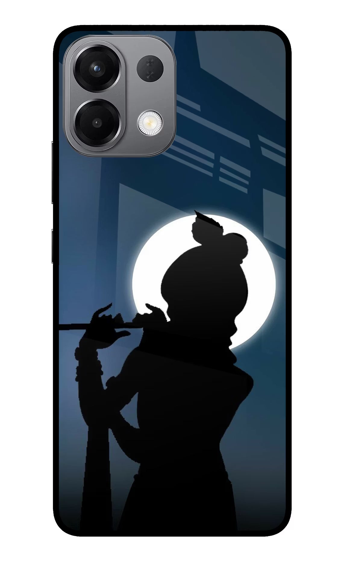 Shri Krishna Silhouette Oppo K13 5G Glass Case Back Cover by Casekaro