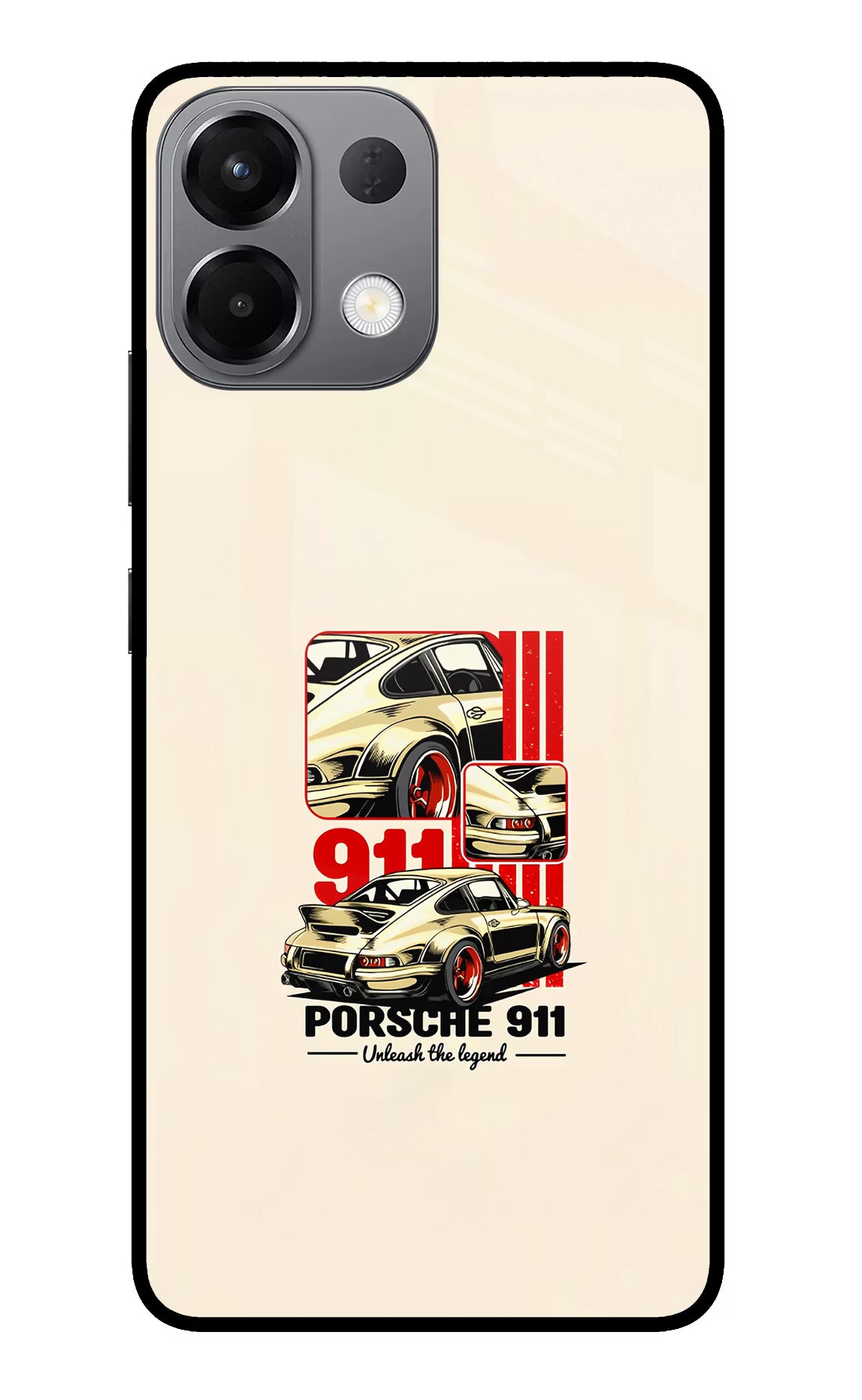 Classic Porsche 911 Oppo K13 5G Glass Case Back Cover by Casekaro