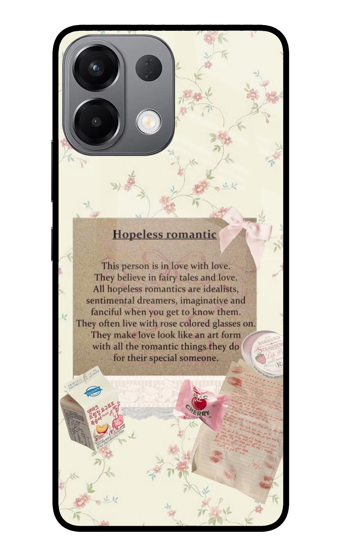 Hopeless Romantic Oppo K13 5G Glass Case Back Cover by Casekaro