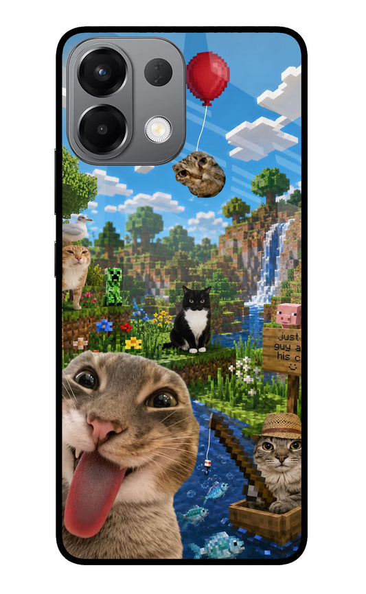 Minecraft Cat Chaos Oppo K13 5G Glass Case