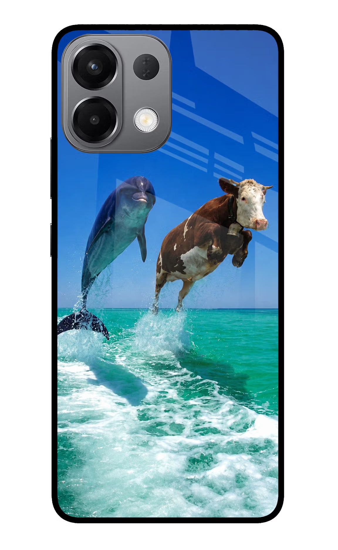 Dolphin vs Cow Oppo K13 5G Glass Case