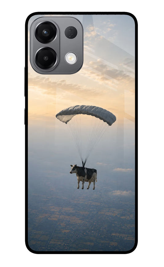 Skydiving Cow Oppo K13 5G Glass Case