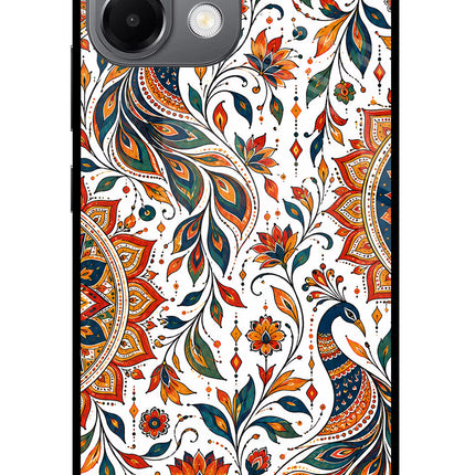 White Mayura Oppo K13 5G Glass Case